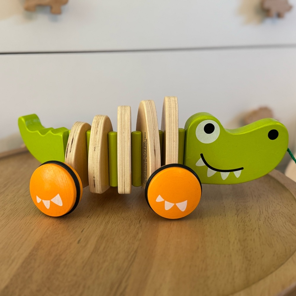 Hape Walk-A-Long Crocodile Wooden Pull Along Toy